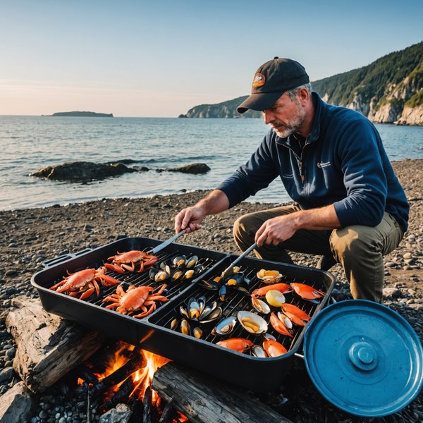 Quelles sont les meilleures techniques pour camper en bord de mer avec des prises de coquillages?