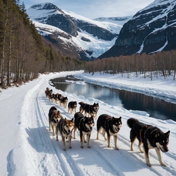 Où séjourner pour des vacances en Norvège avec des excursions en traîneau à chiens et des ateliers de sculpture sur glace?